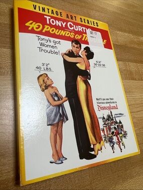 #2620**Universal Tony Curtis 40 Pounds of Trouble DVD Cover Art Yellow Red White